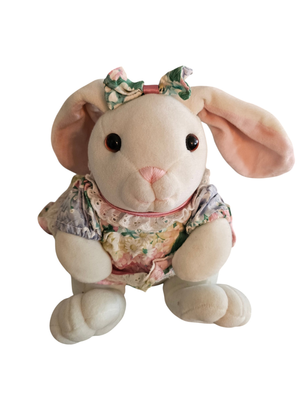 Commonwealth The Velveteen Rabbit Plush White Floral Dress 8 Inch Stuffed Animal